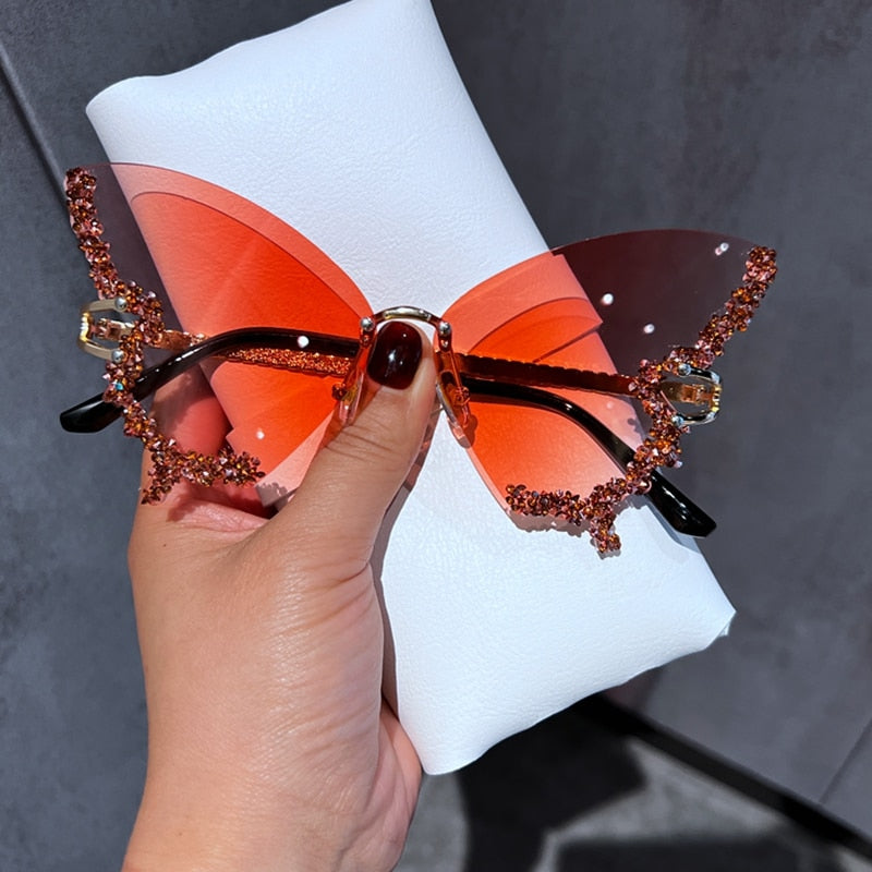 Luxury Diamond Butterfly Sunglasses