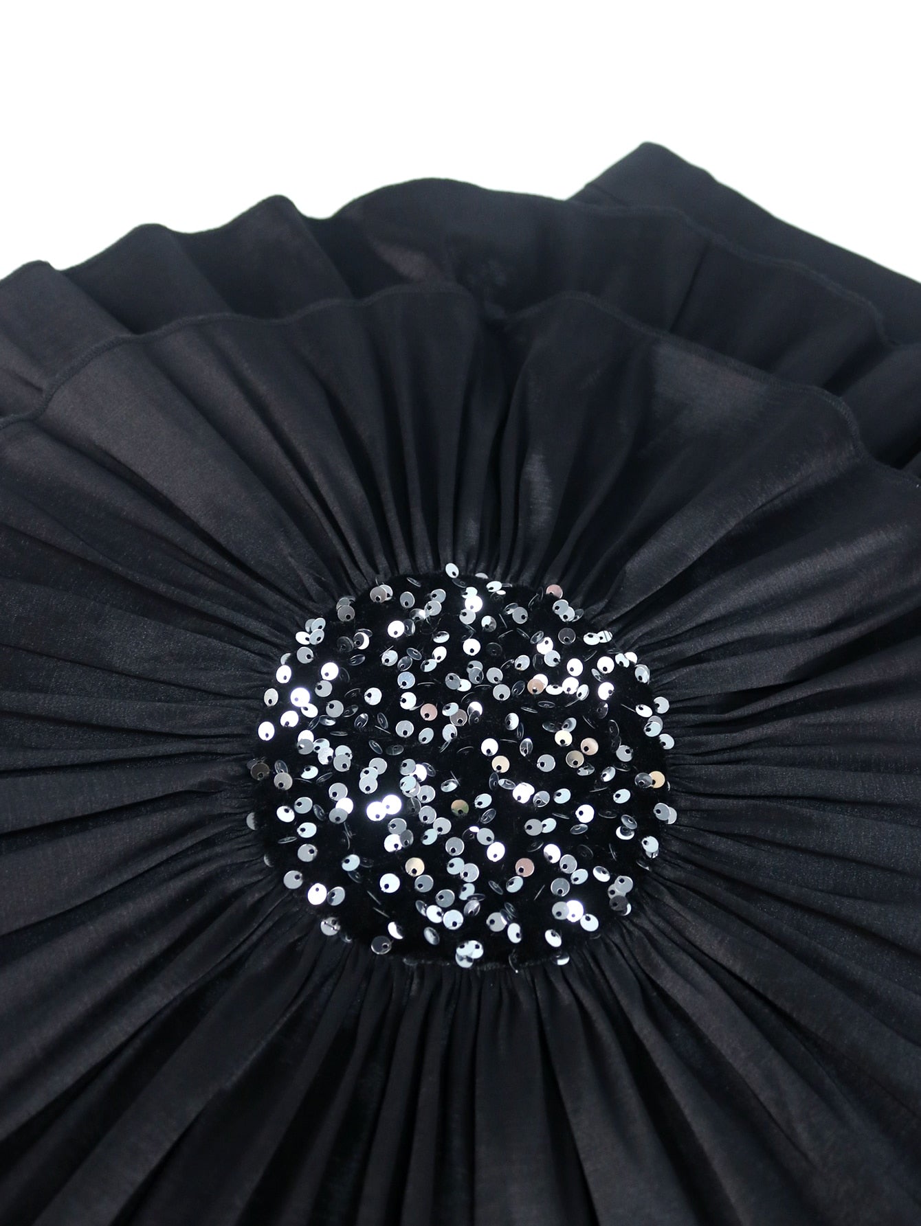 Stylish Black Skirt with Big Flower