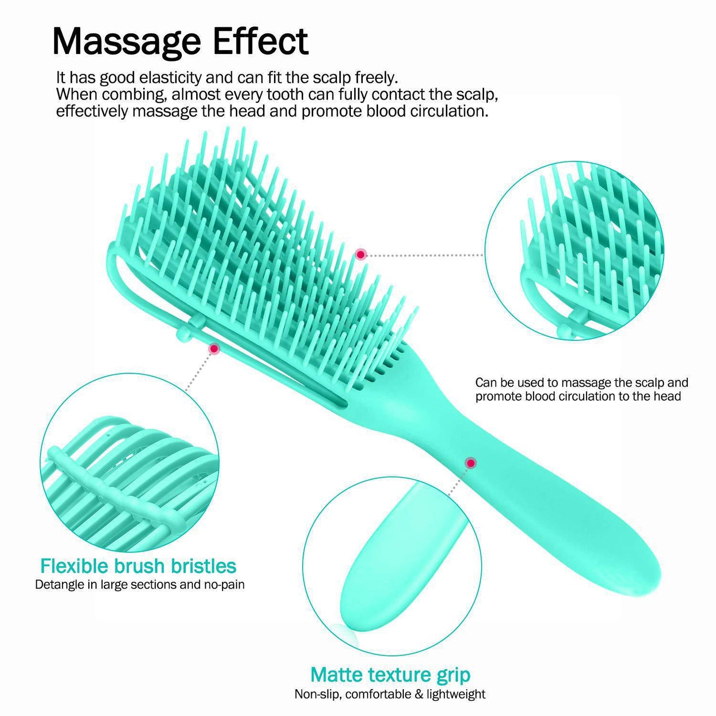 Hair Brush Detangling & Massage