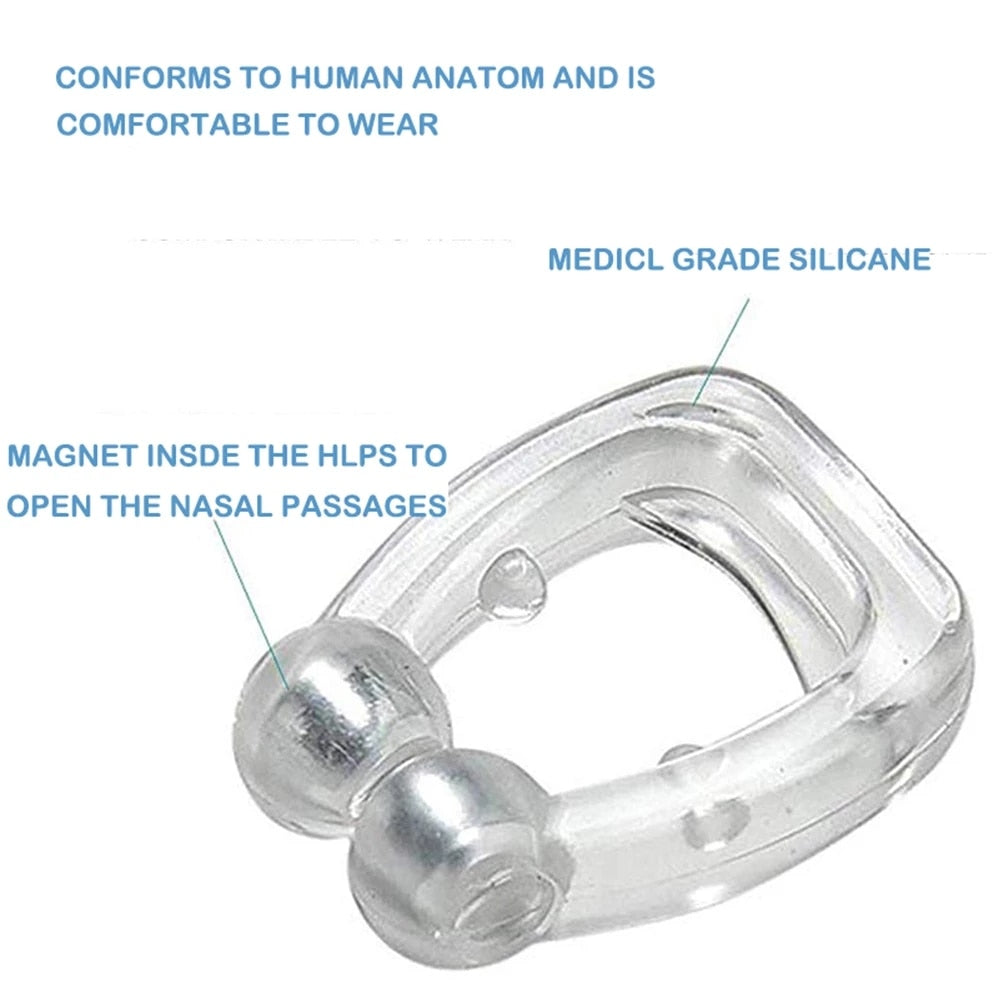 Magnetic Anti Snore Device Stop Snoring Nose Clip Easy Breathe