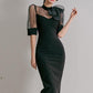 See-Through Bow Vintage Dresses