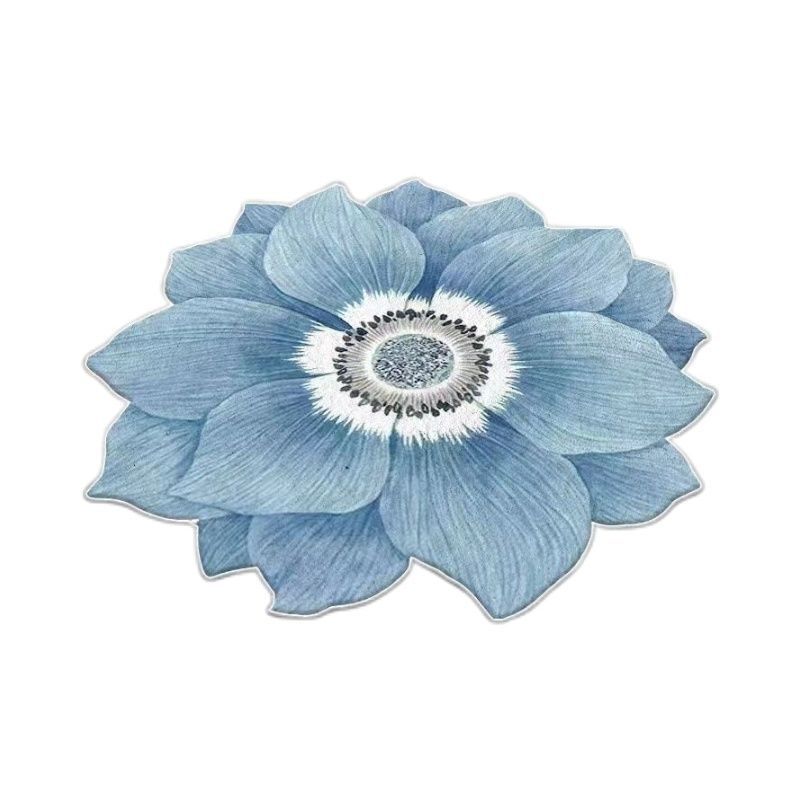 Blue Flower Shaped Carpets