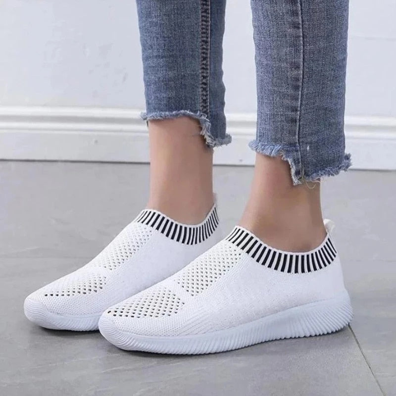 Women Slip-on Breathable Mesh Flats Shoes