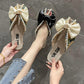 Pearl Bow Soft Bottom Slippers