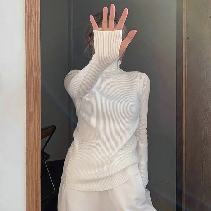 Knitted Winter Turtleneck Sweater