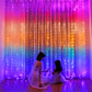 LED Curtain Lights Garland Fairy String Lights Holiday Lighting Rainbow Window Lamp ,Decoration