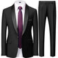 Casual Wedding Blazers Coat Vest Pants 3 Pieces Set