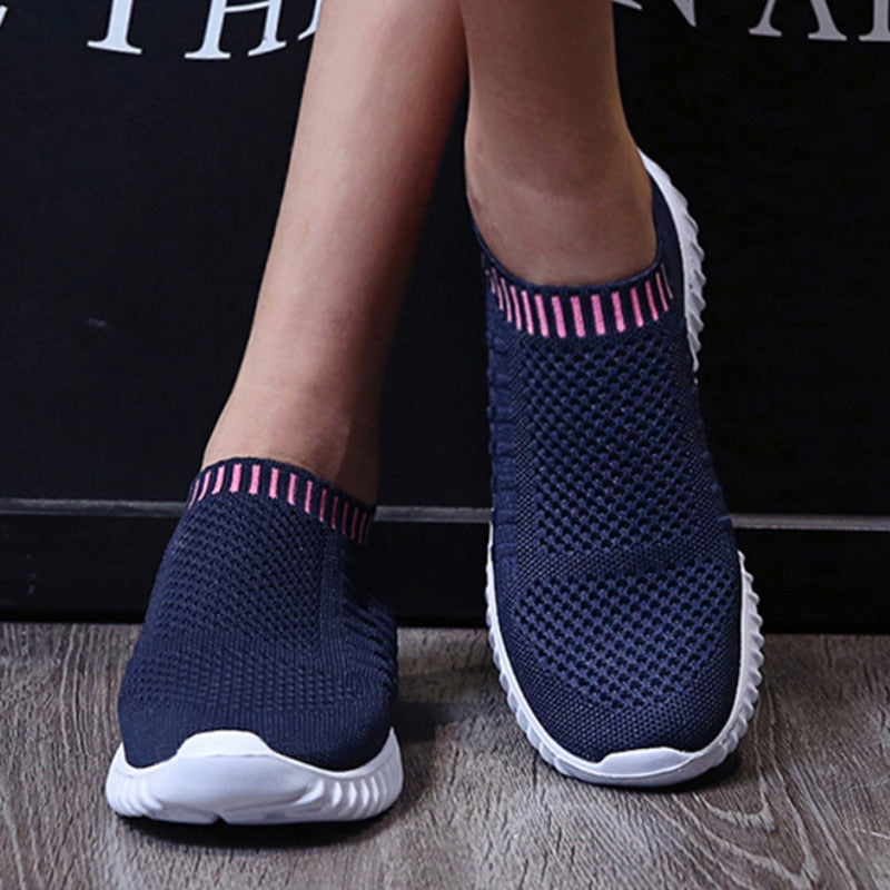 Women Slip-on Breathable Mesh Flats Shoes