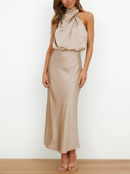Sleeveless Off Shoulder Elegant Maxi Dresses