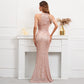 Elegant Off Shoulder Beading Sequin Evening Dress
