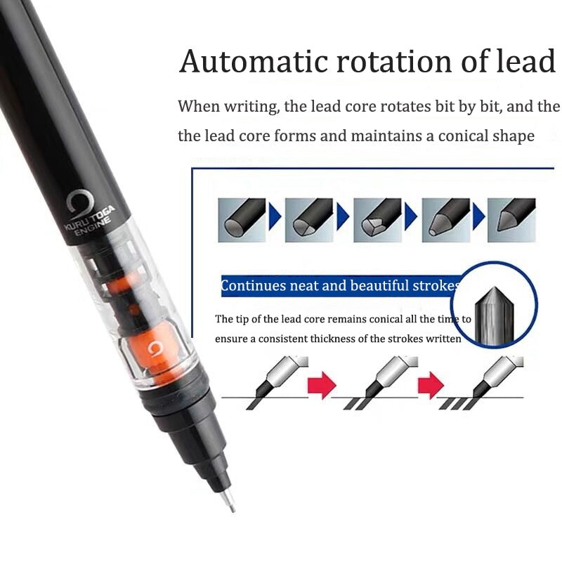 Uni Mechanical Pencil M5-452 Kuru Toga 0.5MM Breakproof Lead