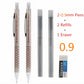 2PCS/Lot High quality metal mechanical pencil 0.5 0.7 0.9mm refills for school students