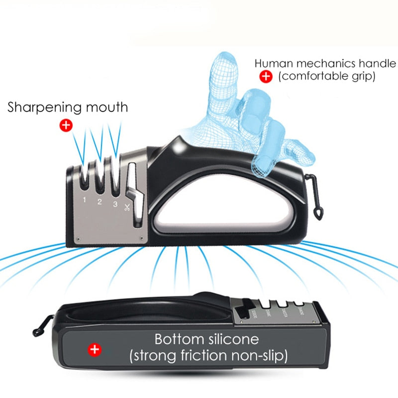 Knife Sharpener 4 in 1 Diamond Coated