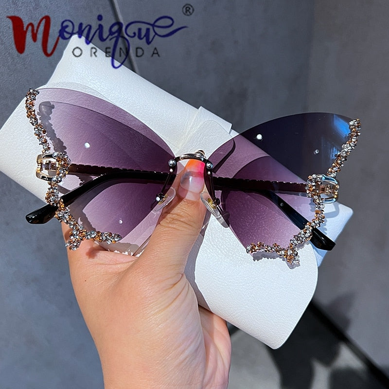 Luxury Diamond Butterfly Sunglasses
