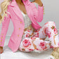 Butterfly Blazer Suit and Pants Two 2 Piece Set for Women 2022