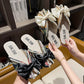 Pearl Bow Soft Bottom Slippers