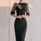 See-Through Bow Vintage Dresses