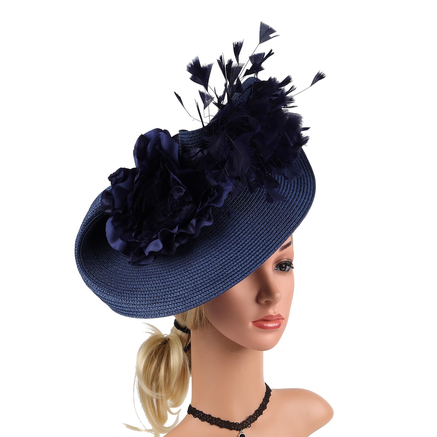 Elegant Butterfly Flowers Exaggerated Tea Party Kentucky Derby Hat Fascinator