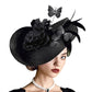 Elegant Butterfly Flowers Exaggerated Tea Party Kentucky Derby Hat Fascinator