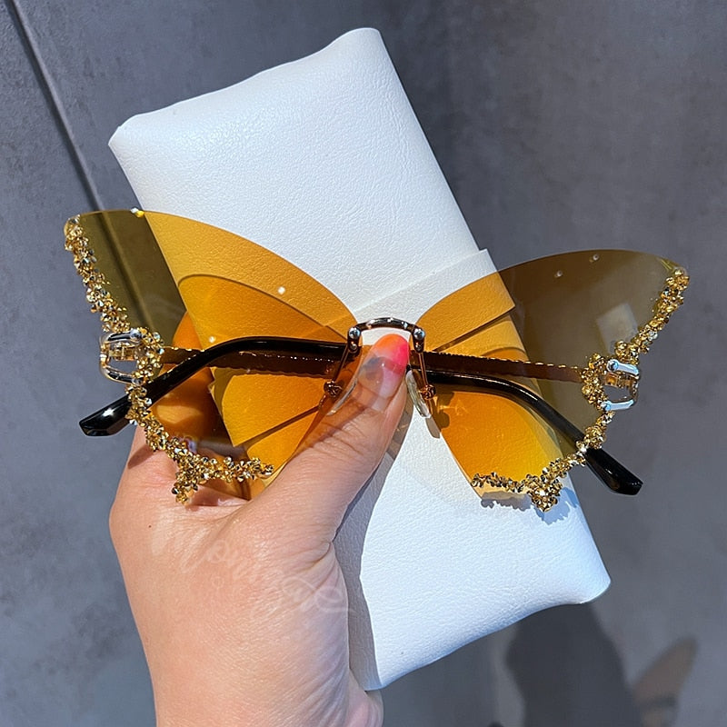 Luxury Diamond Butterfly Sunglasses
