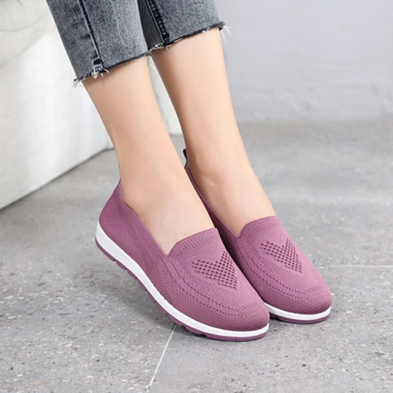 women's summer sneakers slip on flat shoes