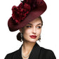 Elegant Butterfly Flowers Exaggerated Tea Party Kentucky Derby Hat Fascinator