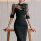 See-Through Bow Vintage Dresses