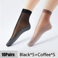 10Pairs Spring Summer Women Soft Socks Velvet Silk Socks Non-Slip Bottom Splice Transparent Ladies Ultrathin Breathable Sock