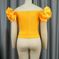 Women Blouse Tops  Short Sleeve Ruffle Off Shoulders