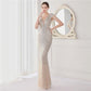 Elegant V Neck Evening Dress