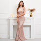 Elegant Off Shoulder Beading Sequin Evening Dress