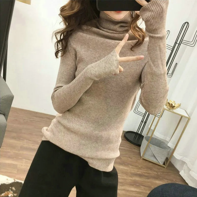 Knitted Winter Turtleneck Sweater