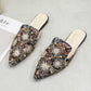 Rivet Flat Women Slip-On Mules Sandals