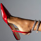 Shiny Crystal Flat Heels