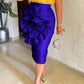 Stylish Black Skirt with Big Flower