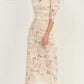 Slim Midi Hollow Out Lace Dress