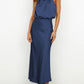 Sleeveless Off Shoulder Elegant Maxi Dresses