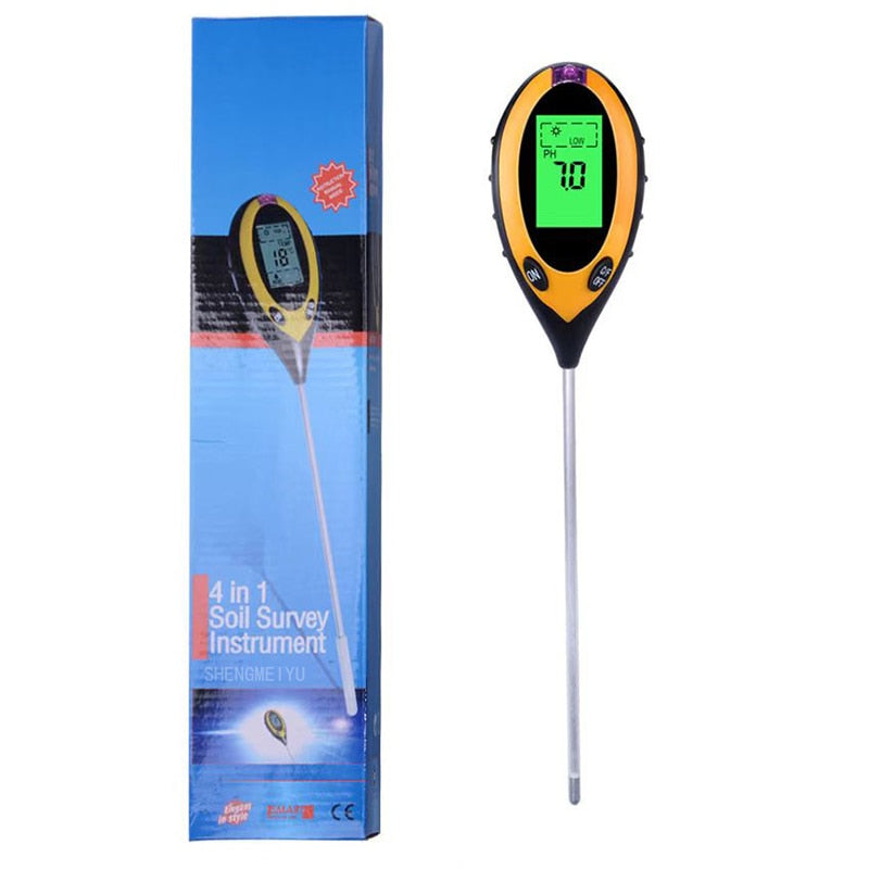 Digital 4 In 1 Soil PH Meter