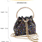 Italian Design Luxury Women's Pointed Shoes And Bag Set Full Diamond Decoration