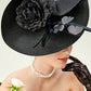 Elegant Butterfly Flowers Exaggerated Tea Party Kentucky Derby Hat Fascinator