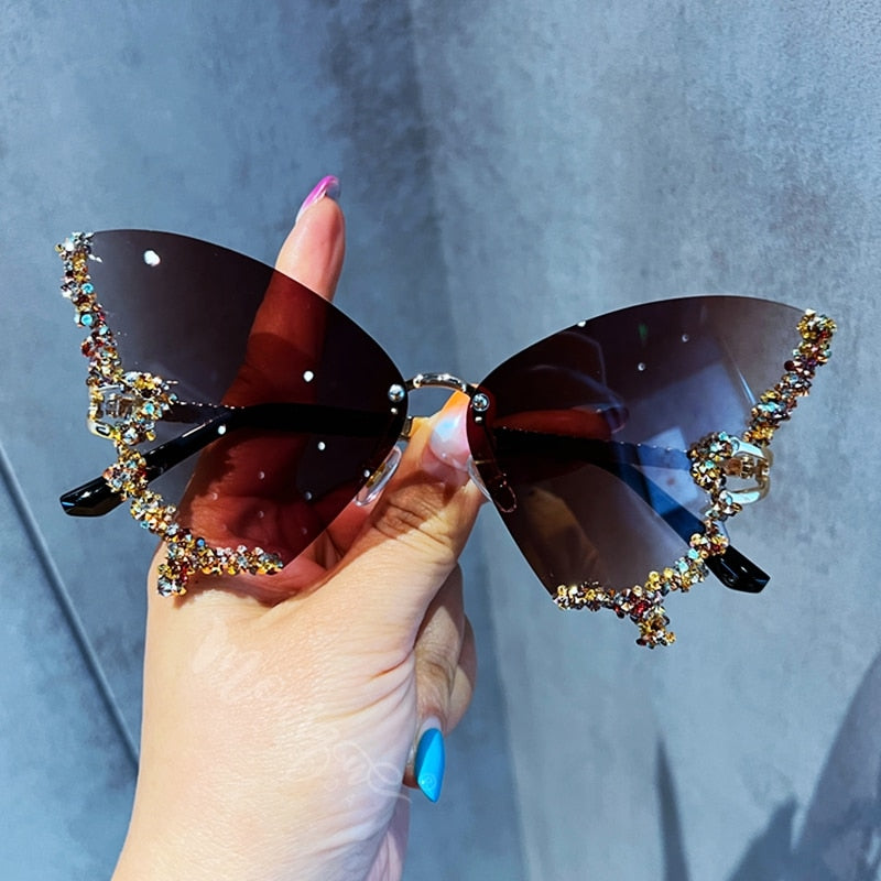 Luxury Diamond Butterfly Sunglasses