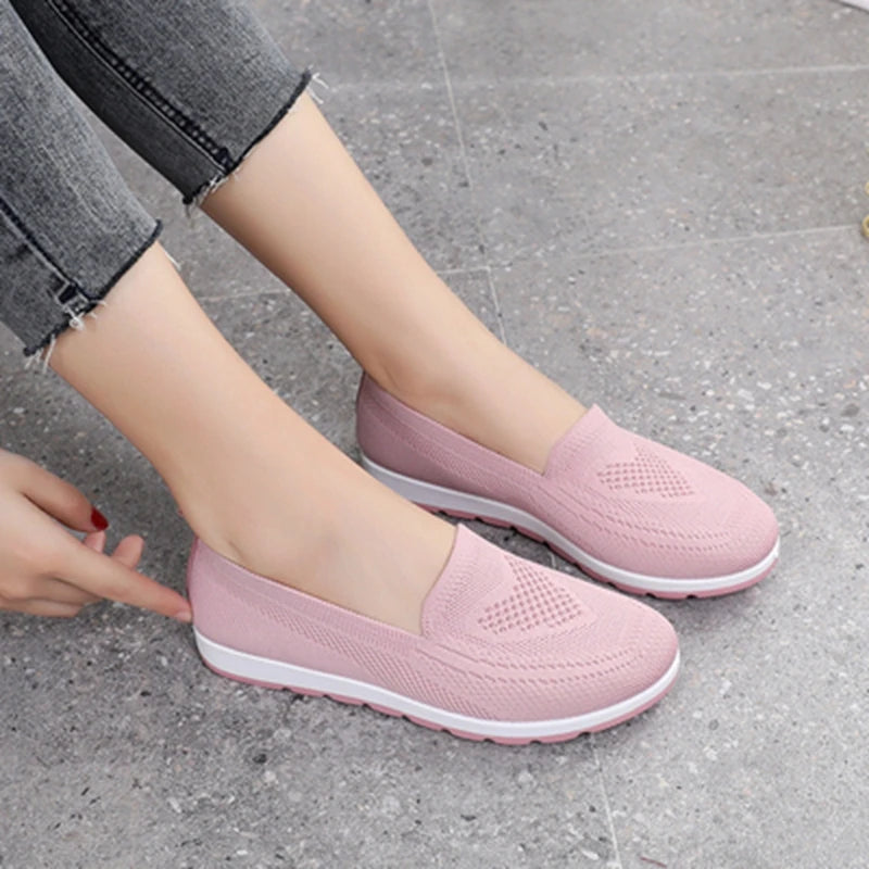 women's summer sneakers slip on flat shoes