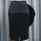 Stylish Black Skirt with Big Flower