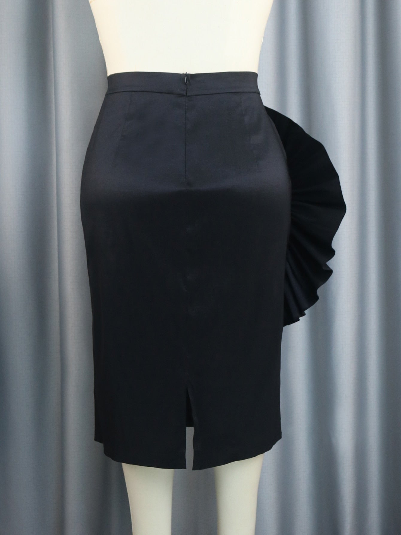 Stylish Black Skirt with Big Flower