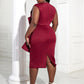 Women Burgundy Sleeveless Robes