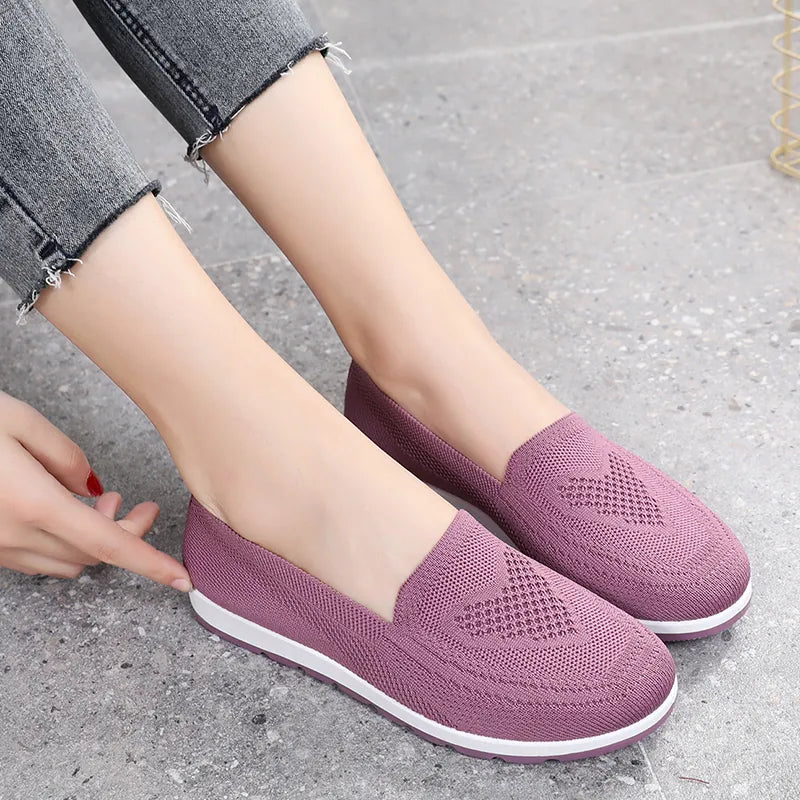 women's summer sneakers slip on flat shoes