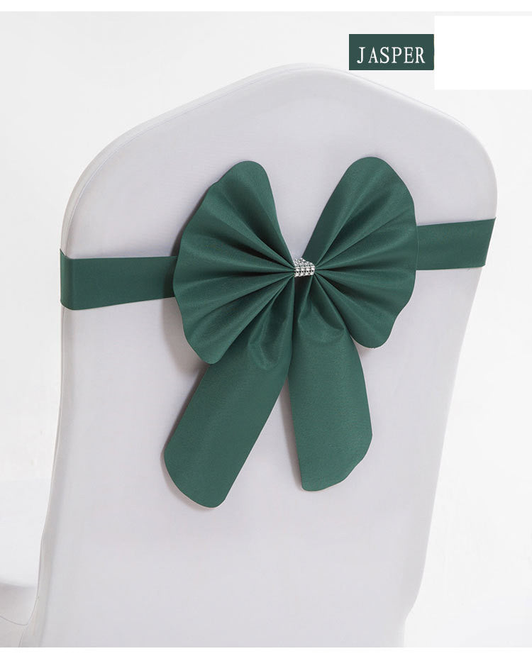 Hotel Wedding Elastic Chair Cover Bow