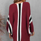 Ribbed Round Neck Long Sleeve Sweater Dress