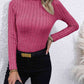 Mock Neck Long Sleeve Knit Top