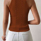 Round Neck Sleeveless Knit Top